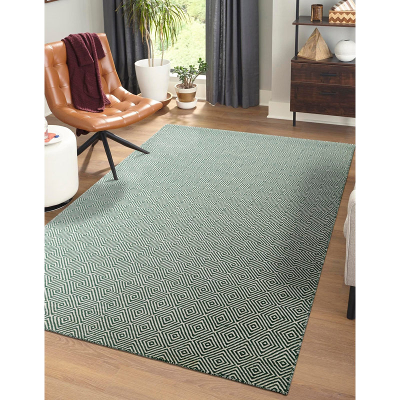 Tapis contemporain Contemporary vert, Rectangle 2 pi x 3 pi 1 po