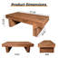 Table basse en bois massif avec pieds en forme de H, profondeur de 46,65 po, idéale pour l'organisation de salon, table rustique naturelle, largeur de 20,31 po, décorations idéales
