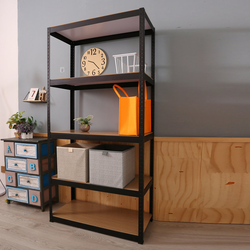 Storage Shelves -  5 Tier Adjustable Garage Storage Shelving, Heavy Duty Metal Storage Utility Rack Shelf Unit For Warehouse Pantry Closet Kitchen, 35.4" X 15.7" X 70.8", Black