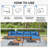 11 Pack Outdoor Patio Cushion Slipcovers, Waterproof Replacement Cushion Covers for Sectional Sofa Couch, Patio Furniture Seat Backrest Armrest Cushion Protector, Blue 5-Striped (Covers Only, No Cushion Inserts)-129539766