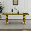 Ensemble de table de salle à manger de luxe 5 pièces avec 4 chaises en cuir-982980506-982980504-982980508
