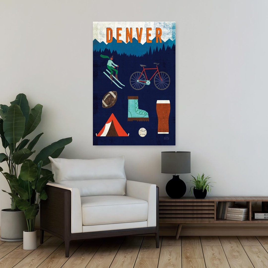 Denver Abstract Contemporary Landscape Nature Wall Art Print