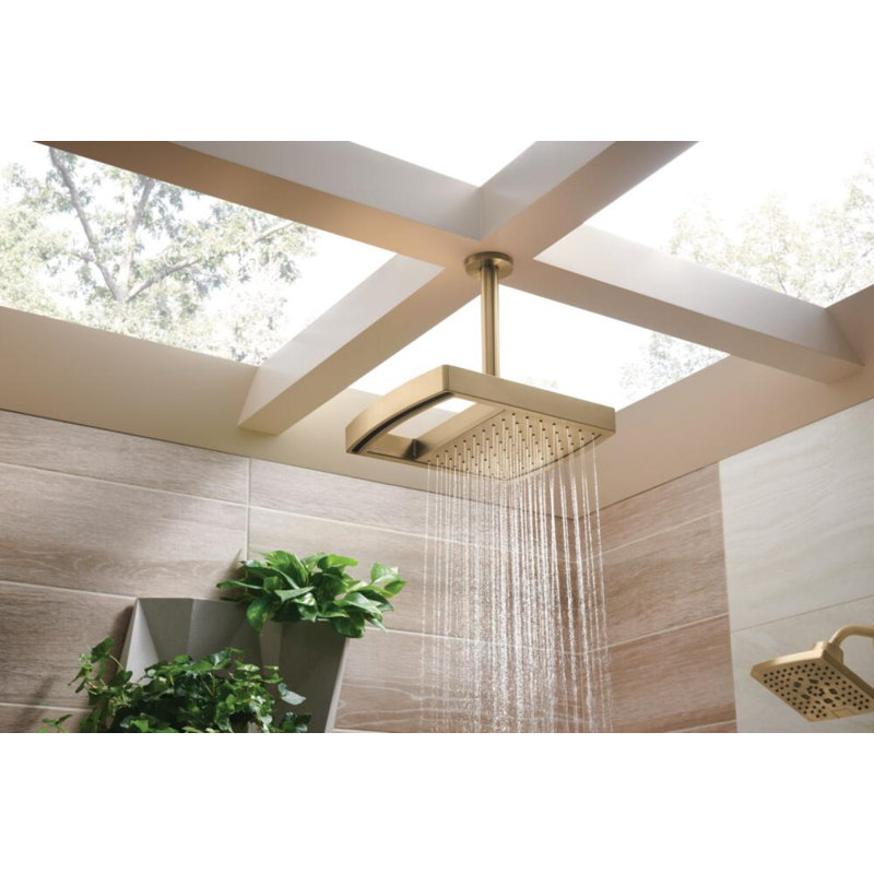 Kintsu® 14" Square Multifunction Raincan Showerhead, 2.5, Luxe Gold