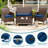 3-Piece Outdoor  Cushion  Covers Set(1 Big Cover+2 Small Covers), Covers Only-112894486