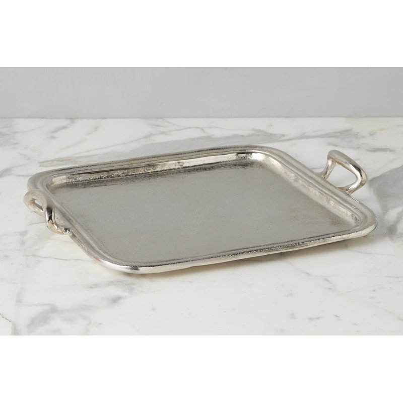 Vintage Metal Hotel Tray, 20" W x 18" D x 3" H