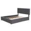  Upholstered Platform Bed with Two Drawers, XL Trundle, Linen Fabric-1207247700