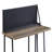 Rustic Oak And Black 2-Shelf Writing Desk With H-Shaped Base