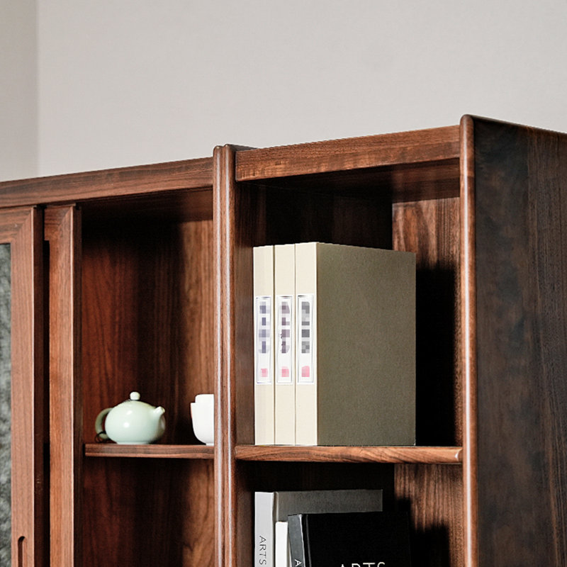 Bibliothèque de haute qualité en noyer noir