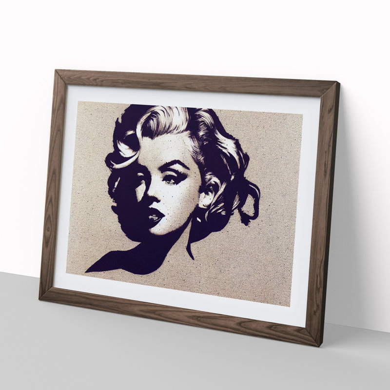 Marilyn Monroe Vol.3 1 Piece Single Picture Frame Painting, 25cm H x 34cm W x 2cm D, Walnut