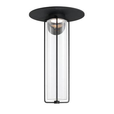 Extérieur, 21 po, noir sable, verre transparent