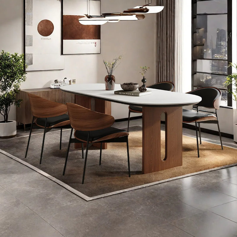 Table de salle à manger moderne et minimaliste, H 29,53 po x L 55,12 po x l 31,5 po