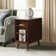 Quintavion 14"W Mid-Century Modern End Table With Storage And Built-In Outlets