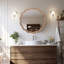 Miroir mural rond en bois 23,62 pouces