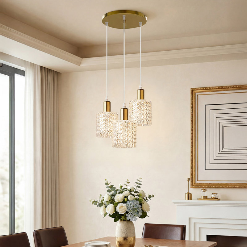 3 - Light Natural Chandelier Pendant
