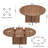 43.3"–59" Extendable Round Dining Table, Seats 4–8, Oval Kitchen Table with Removable Leaf for Dining Room, Kitchen, or Living Room-564035045