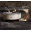 Elegant Marble Coffee Table Set With Base – Round Design With Storage Drawers