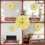 Horloge jaune avec chiffres