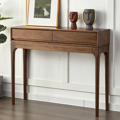 Retro-style simple brown console table
