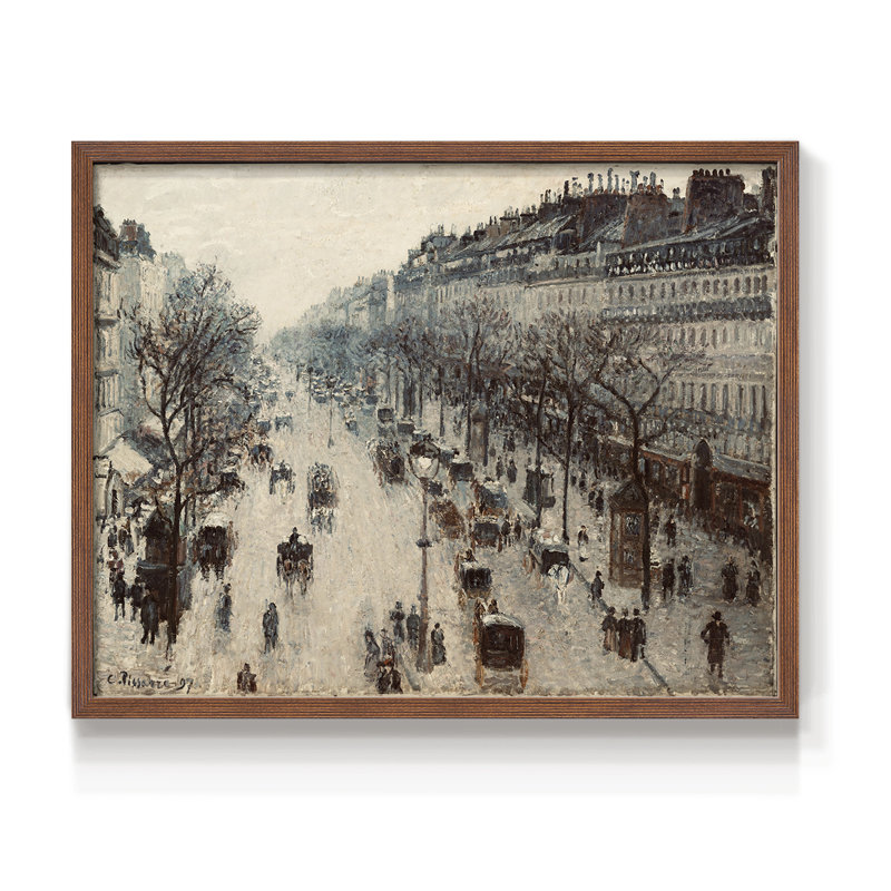 Paysages rétro-CDLXIX - reproduction encadrée, H 8 po x l 10 po, Noyer