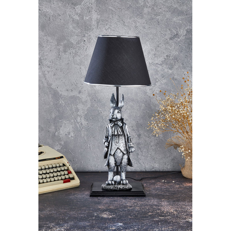 Lampe de table, gris, Noir