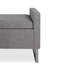 Repose-pieds avec rangement, banc de hall d'entrée rembourré pour chambre à coucher et salon, banc de bout de lit avec base en métal. Style moderne