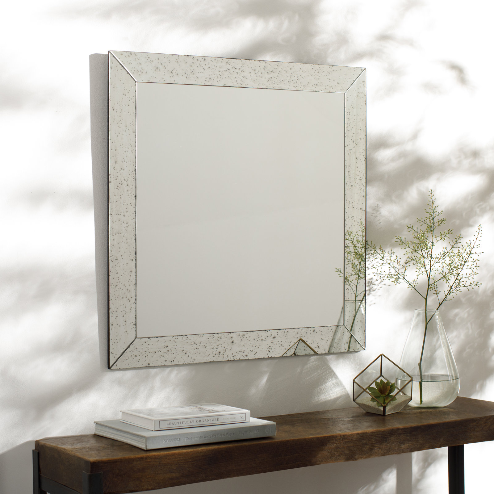 30" Beveled Accent Mirror, 18" x 18"