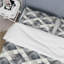 Ensemble de housse de couette traditionnel gris à imprimé vichy gris-109147772