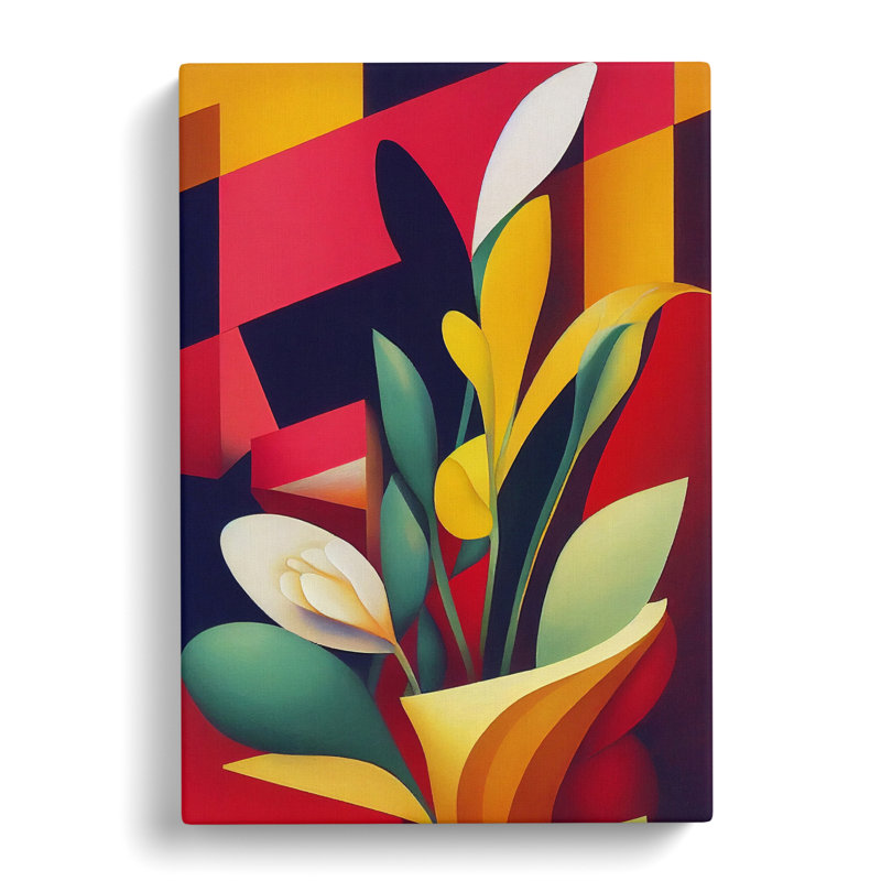 Groningen Floral Design - Wall Art, 76cm H x 50cm W x 3cm D, No frame