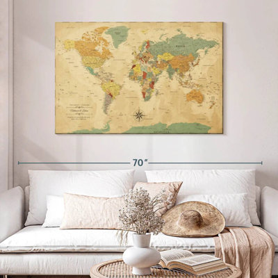 Carte du monde personnalisée «A Journey III»