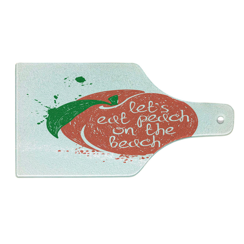Planche à découper en verre trempé pêche Ambesonne