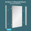 Armoire de rangement murale sans cadre l 20 po x H 36 po-1441014245
