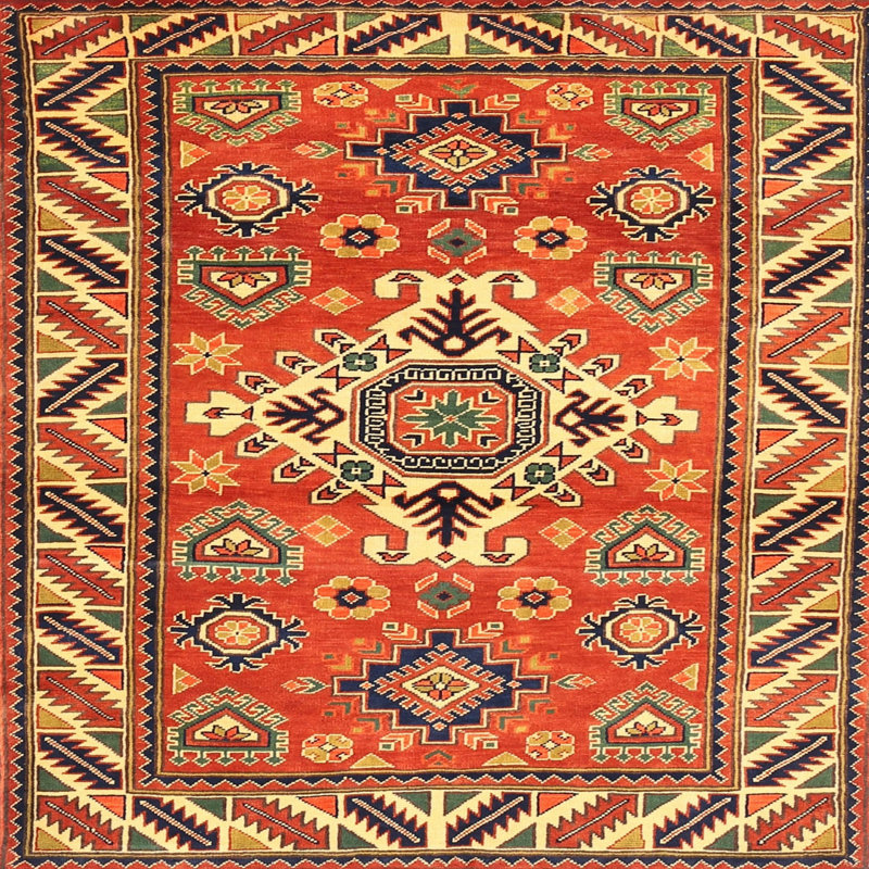Southwestern Indoor Rug, Square 5'