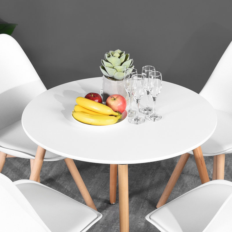 Kingstyn Round Dining Table, White