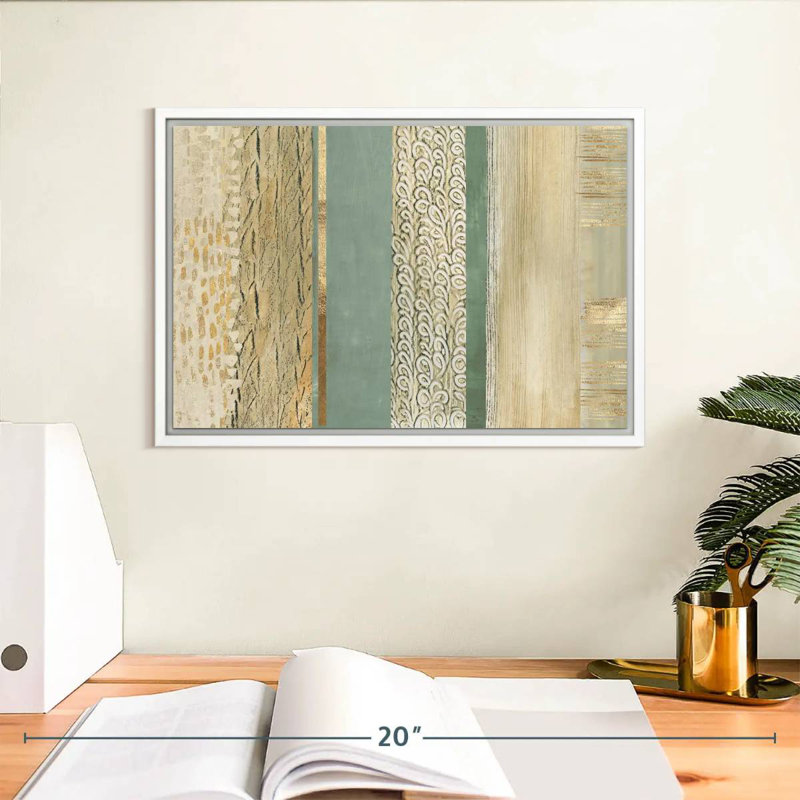 Placidité, Cadre flottant blanc, 13 po x 9 po