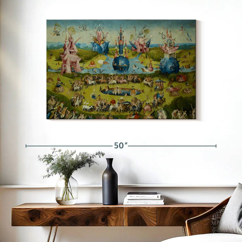 Leisha Le jardin des délices terrestres IV, H 26 po x l 39 po