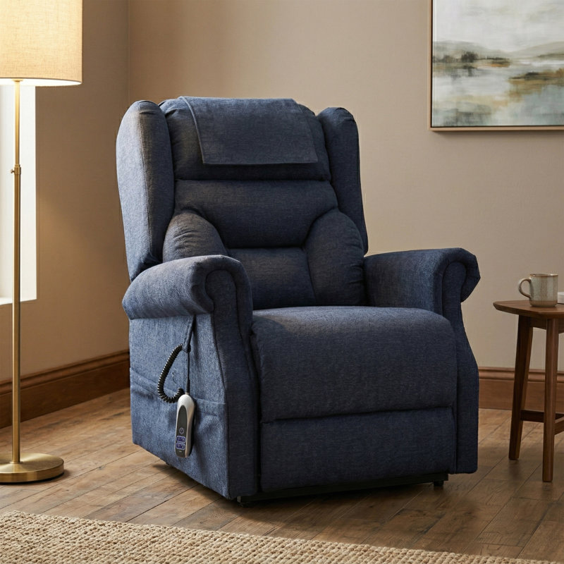 85cm Wide Lift Assist Standard Recliner, Blue
