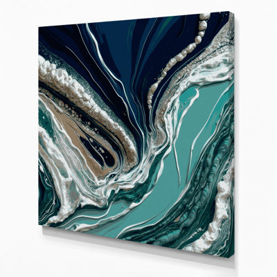 Art mural sur toile bleu