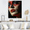 Rouge, rouge, mode, femme, portrait II - mode, art mural
