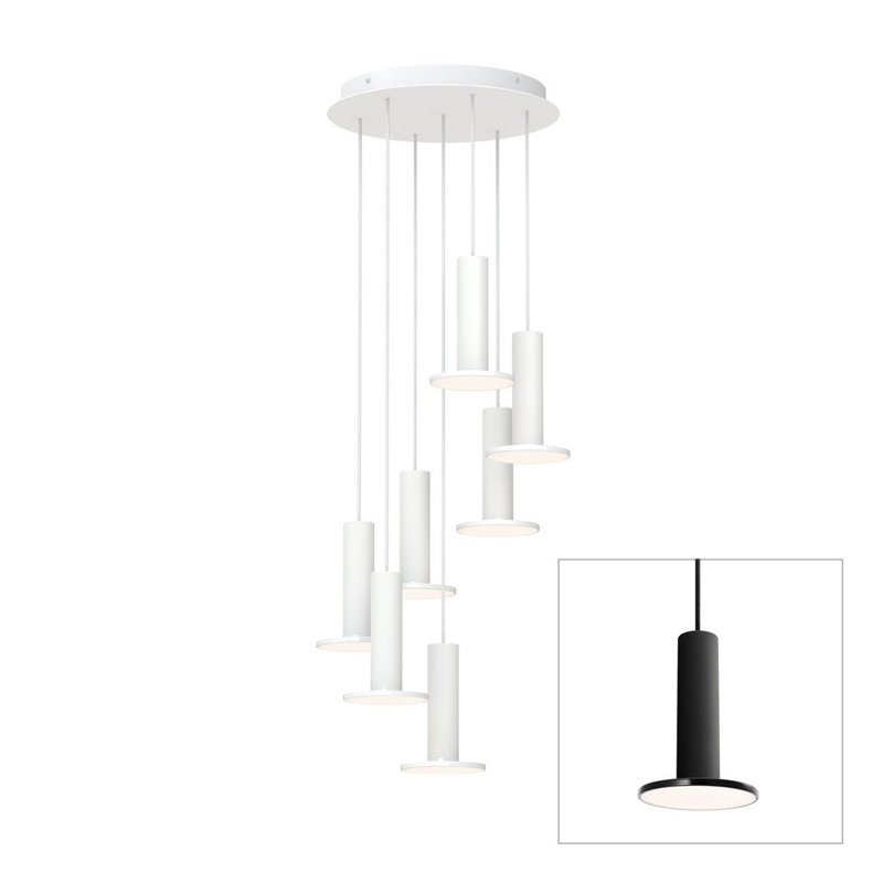 Lustre 7 lumières Cielo Hight Bright, Noir