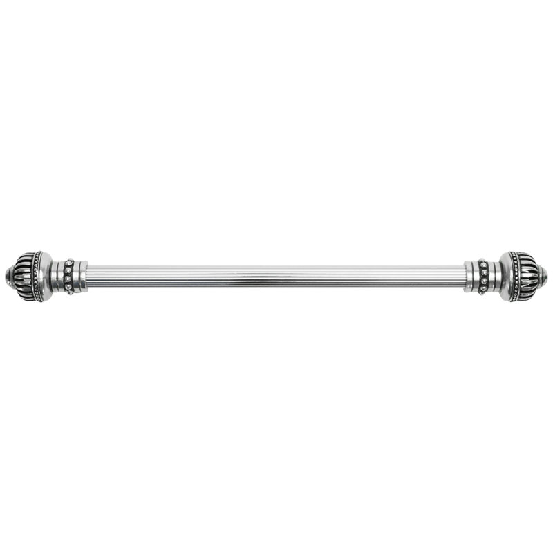 Cricket Cage 18 inch center to center long pull large finial; 5/8 inch reeded handle in finish Chalice