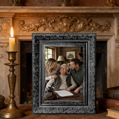 Cadre photo 8 "x 10" noir à mémoire de forme 1pc pour tablette de bureau