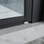 Portes de douche semi-bi noir mat, 33,61 - 35 3/8 po X P 69,84 po, verre transparent, aluminium pour portes élégantes et fonctionnelles en noir, avec contentement