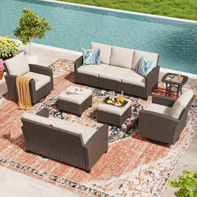 outdoor conversation set, Beige