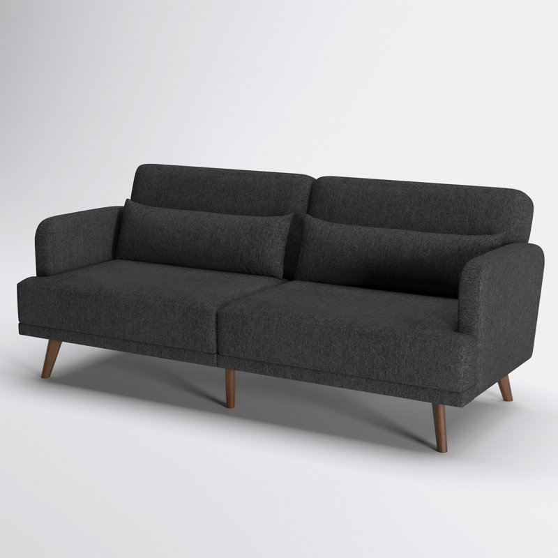 Aishani 70.9'' Upholstered Sofa, Charcoal 100% Polyester