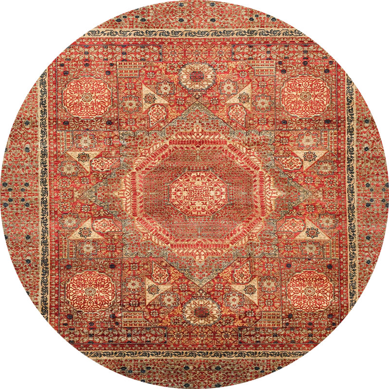 Abstract Indoor Rug, Round 4'