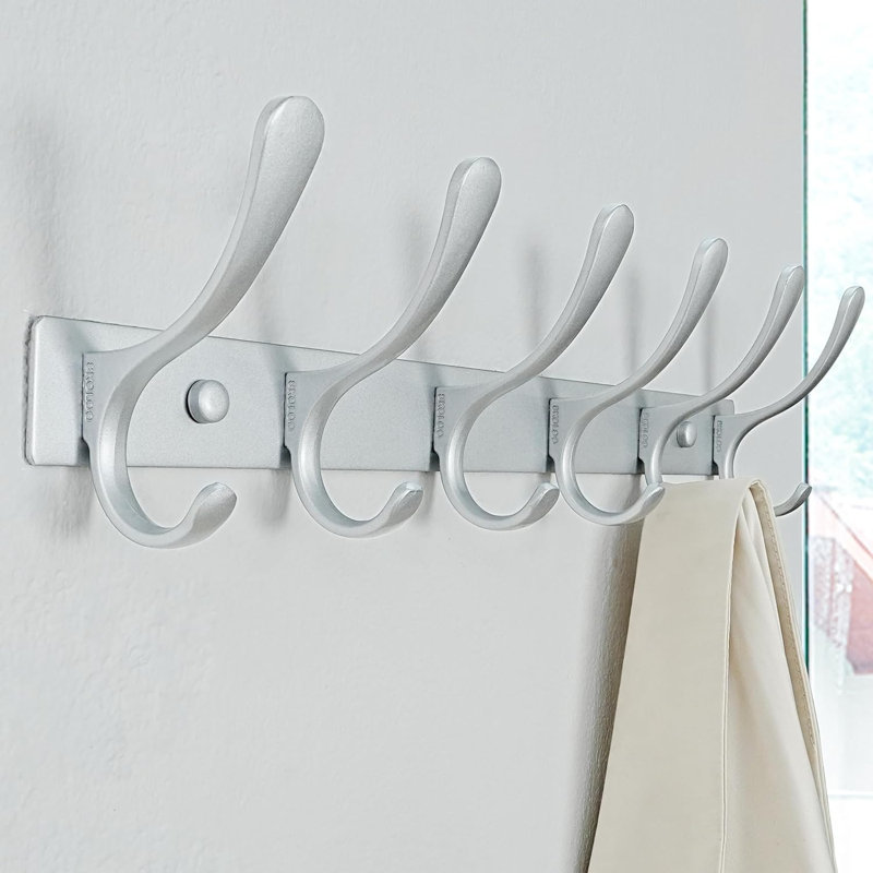Steel Wall Hook, Matte Silver