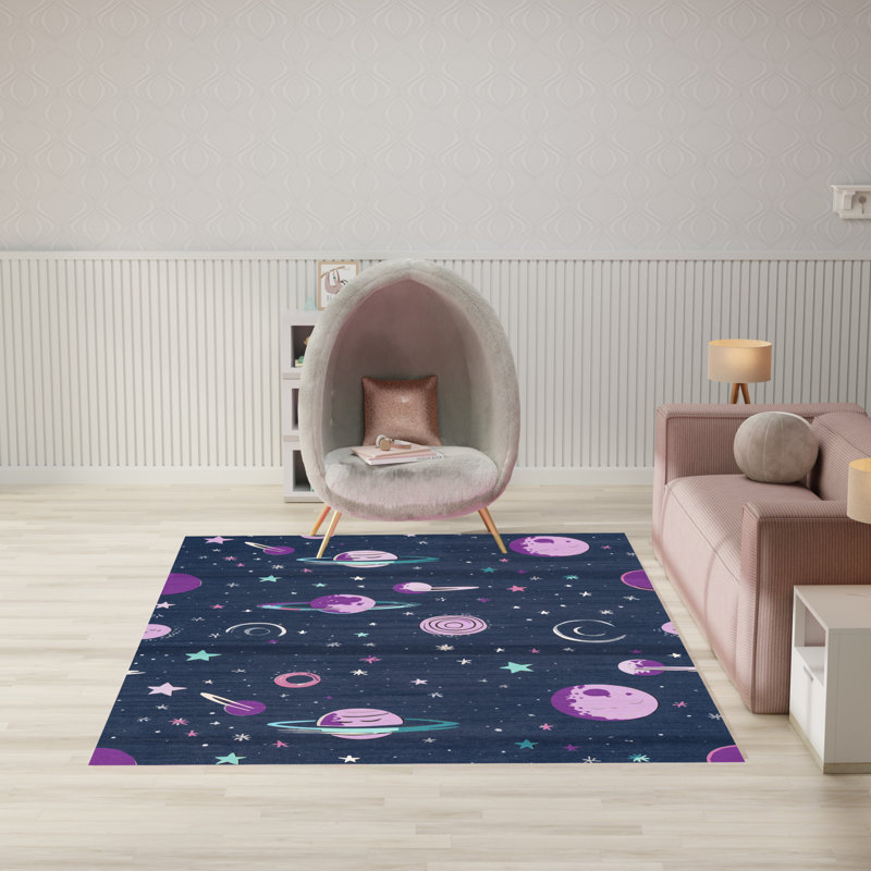Nourison Imagination Machine Washable Black Indoor Rug, Rectangle 6'6" x 9'2"