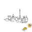 Accessoire mural élégant en métal noir 27,2 po x 47,2 po Elegant | Corps en métal durable, épaisseur: 0,06 pouce | Installation simple, à piles (3 AA, non incluses), conforme à la norme IP20, parfaite pour la décoration intérieure