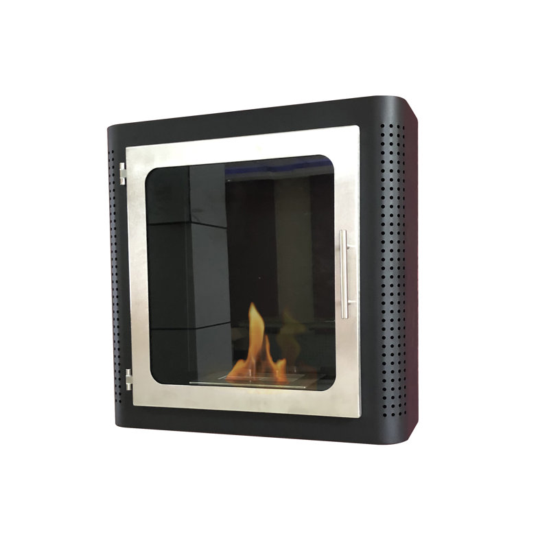 Isla Belfry Heating 60cm W Black/Nickel Bio-Ethanol Fireplace