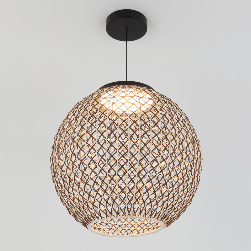 Bay Isle Home™ Ayara Exotic LED Pendant Light, Black and Rattan
